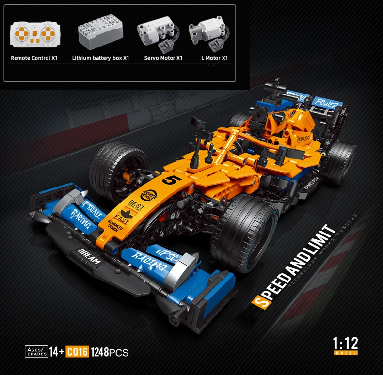 В НАЛИЧИИ Formula Sport Car Mc F1 42141 Concept 1:12 Technology Creative, Совместимый С MOC Высокотехнологичными Строительными блоками Bricks Toy Изображение 3