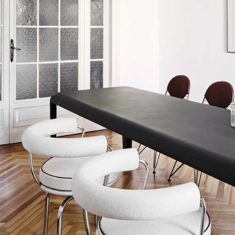 Металлический кухонный обеденный стул Современный дизайн гостиной отеля Дизайн офисного кресла Домашние шезлонги Salle Manger Предметы домашнего обихода Изображение 4