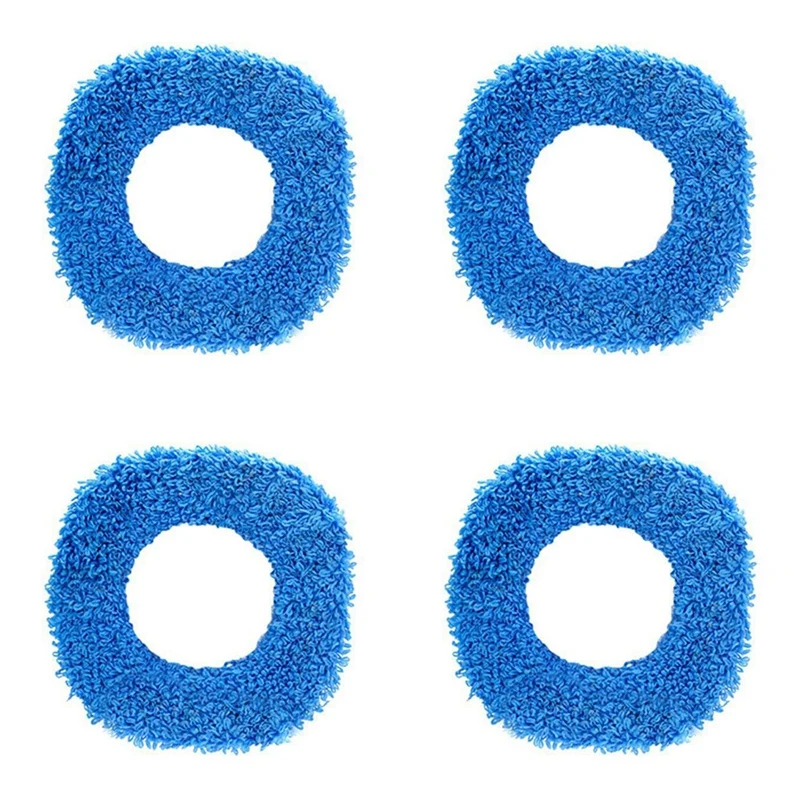 4X Одноразовая швабра, моющиеся Прочные сменные прокладки из микрофибры, тряпка для уборки пыли, для сухого и влажного пылесоса, синий Изображение 0