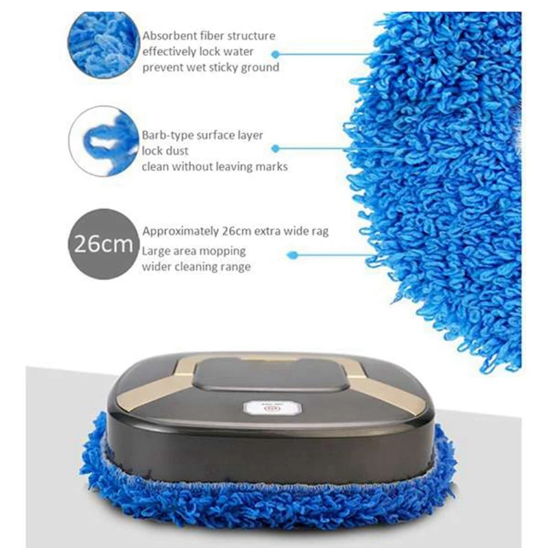 4X Одноразовая швабра, моющиеся Прочные сменные прокладки из микрофибры, тряпка для уборки пыли, для сухого и влажного пылесоса, синий Изображение 5