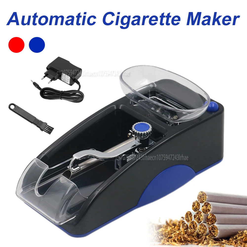 Автоматическая машина для скручивания сигарет с ЕС-вилкой, Мини-портативная машина для завертывания сигарет с роликом для инъекций, удобный инструмент для курения своими руками Изображение 0