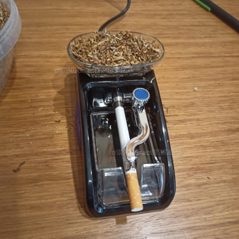 Автоматическая машина для скручивания сигарет с ЕС-вилкой, Мини-портативная машина для завертывания сигарет с роликом для инъекций, удобный инструмент для курения своими руками Изображение 3