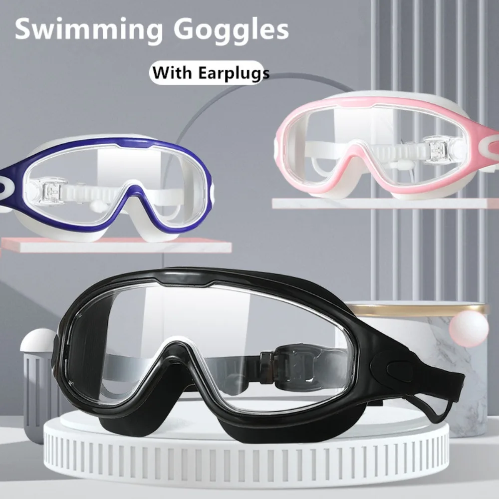 Профессиональные очки для дайвинга, плавательные очки в регулируемой оправе, водонепроницаемые противотуманные очки с плоским светом Изображение 2