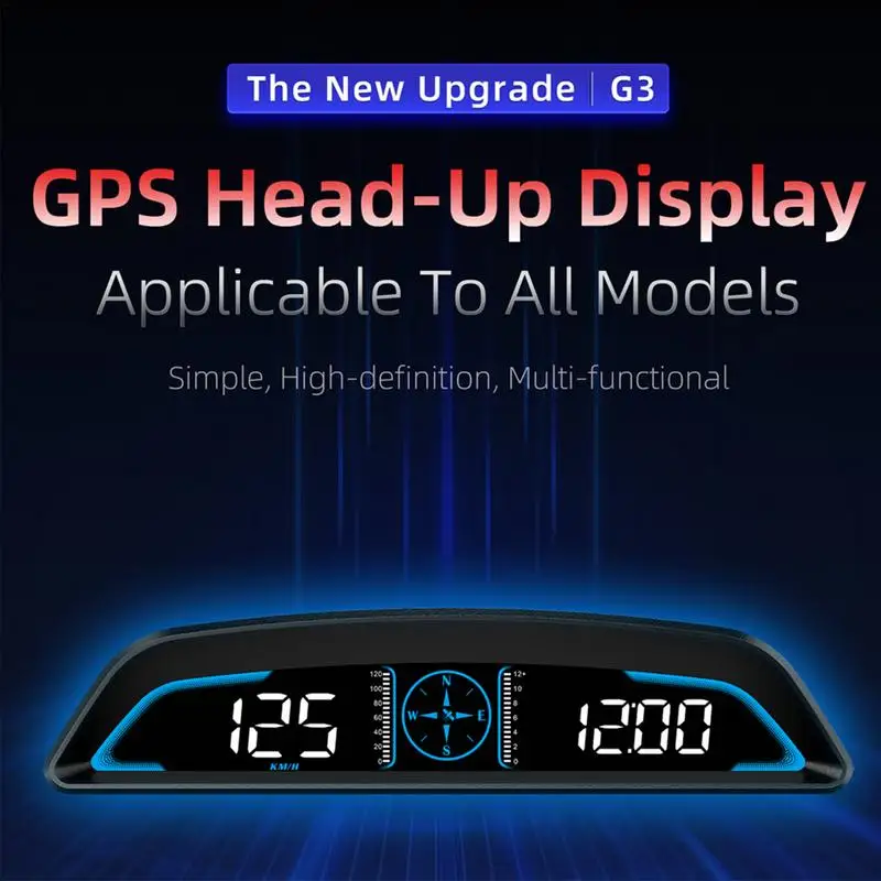 Цифровой GPS-Спидометр Автомобильный Головной Дисплей Высокой четкости HUD Цифровые Датчики С Адаптивным Датчиком Высокой четкости Изображение 2