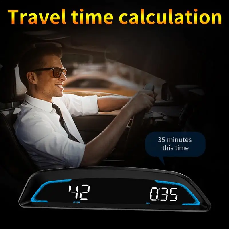 Цифровой GPS-Спидометр Автомобильный Головной Дисплей Высокой четкости HUD Цифровые Датчики С Адаптивным Датчиком Высокой четкости Изображение 3