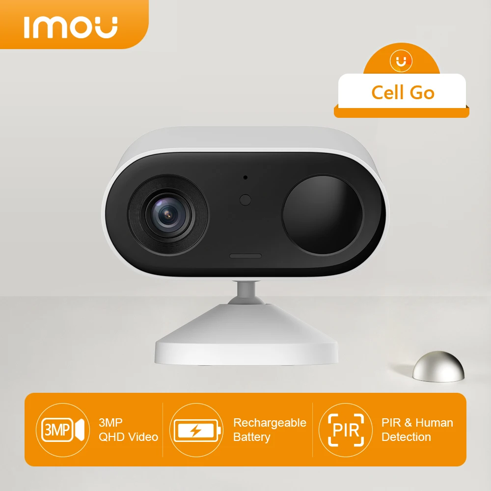 IP-камера IMOU Cell Go Battery 3MP Беспроводная 2.4 G Wifi инфракрасного ночного видения с двусторонним разговором Водонепроницаемая Изображение 0