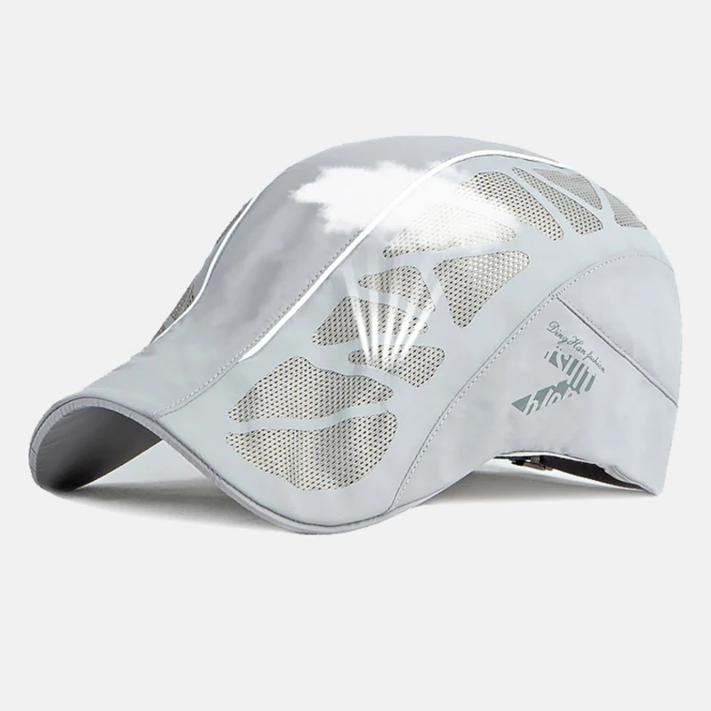 Сетчатая бейсболка для мужчин, Быстросохнущая Дышащая Кепка-берет, мужская Летняя кепка для гольфа на открытом воздухе, Солнцезащитная Передняя шляпа Изображение 2