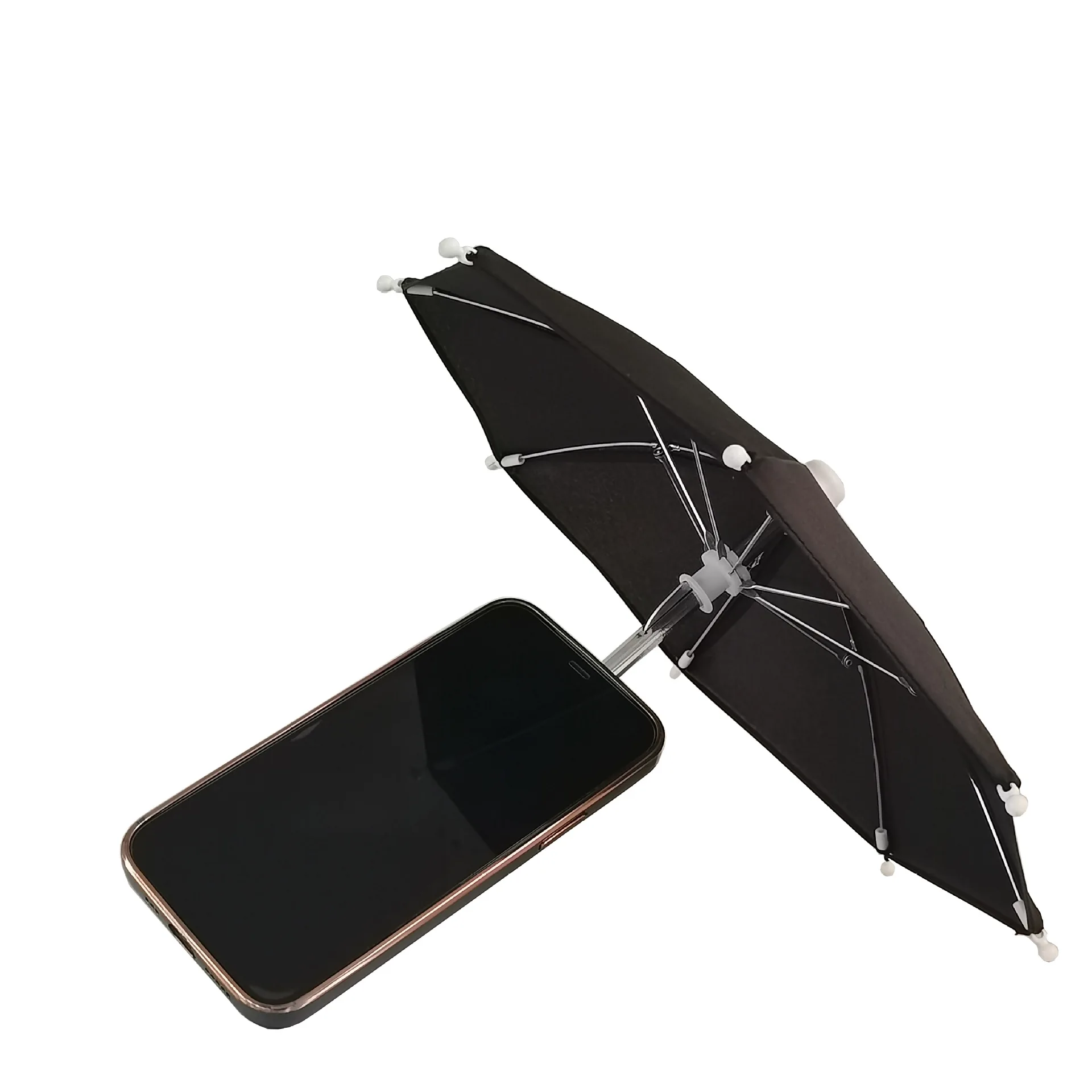 Подставка для мобильного телефона, зонт от дождя и солнца, двухцелевой уличный мини-зонт от солнца, зонт для мобильного телефона, водонепроницаемый зонт от солнца Изображение 3