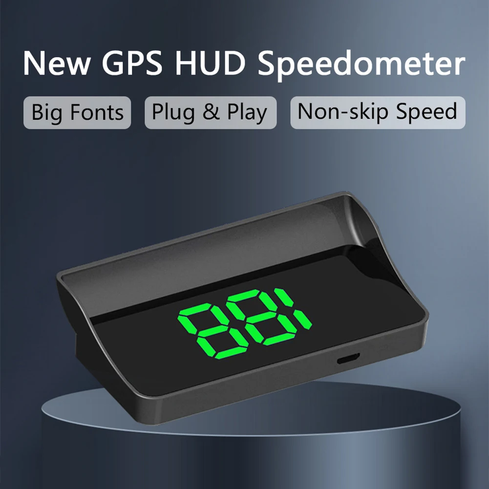 Универсальный HUD GPS Головной дисплей Спидометр Одометр Автомобильный Цифровой измеритель скорости крупным шрифтом миль В час Автомобильные Аксессуары Изображение 1