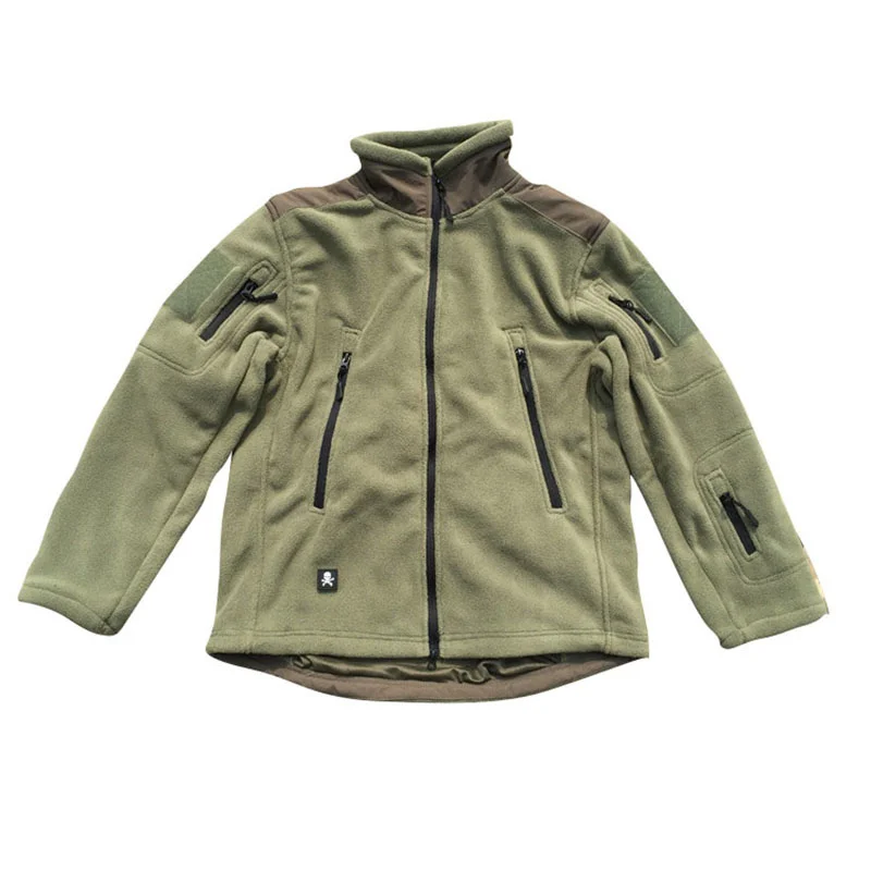 Термофлисовая тактическая куртка мужская армейского зеленого цвета, непромокаемое военное пальто, Походные куртки для мужчин Изображение 0