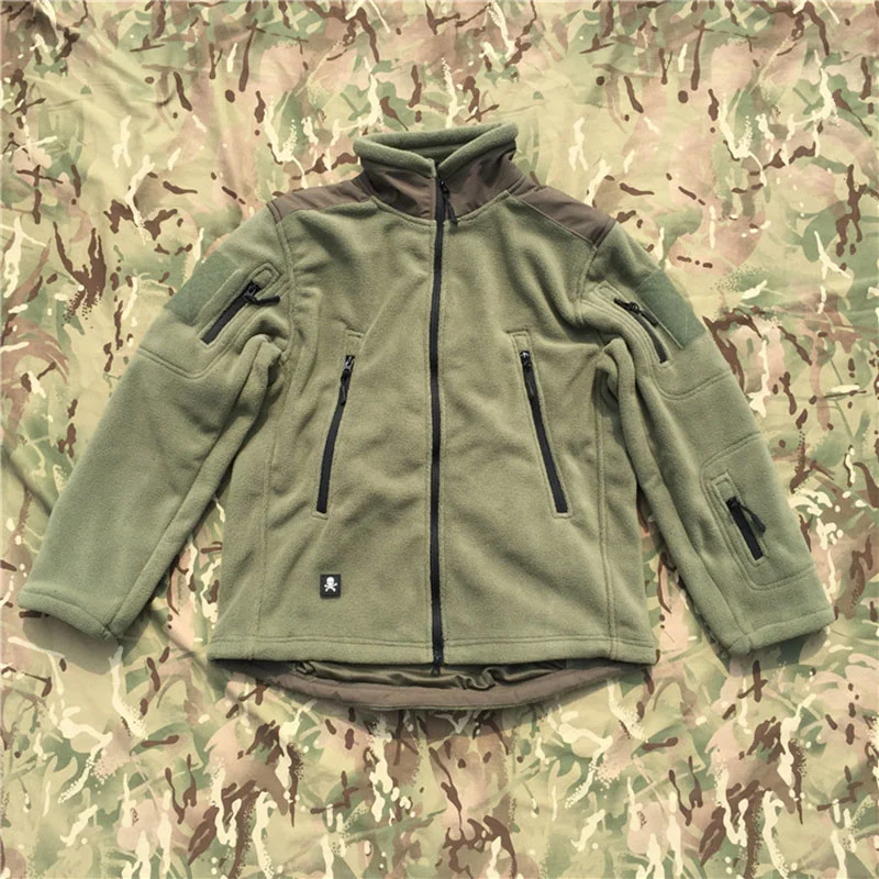 Термофлисовая тактическая куртка мужская армейского зеленого цвета, непромокаемое военное пальто, Походные куртки для мужчин Изображение 1