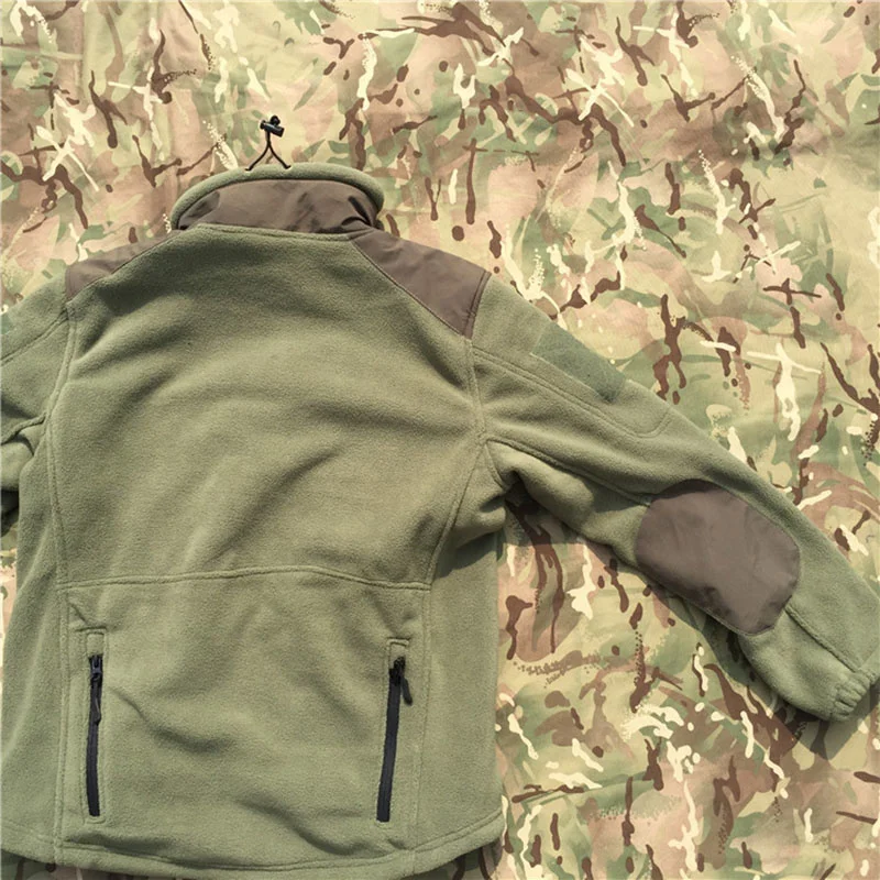 Термофлисовая тактическая куртка мужская армейского зеленого цвета, непромокаемое военное пальто, Походные куртки для мужчин Изображение 4