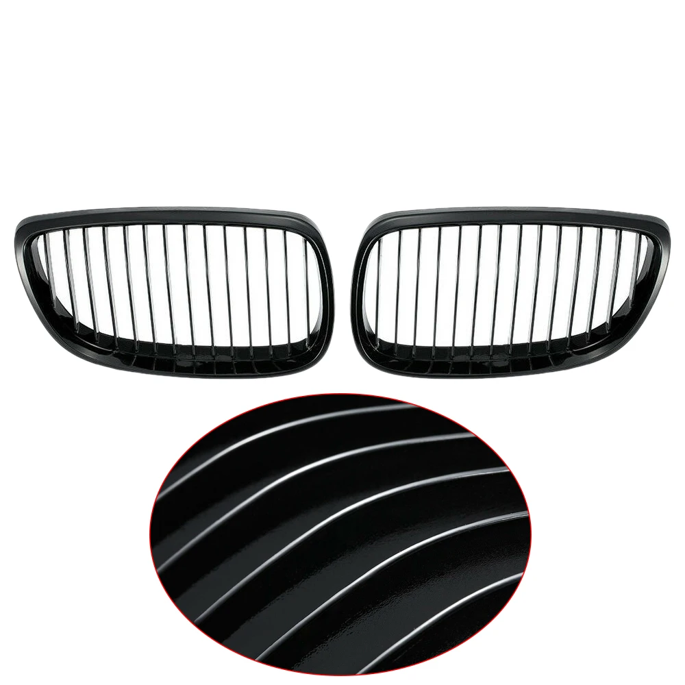 2 шт. Глянцевая черная решетка радиатора для E92 E93 3 серии Coupe 06-09 Изображение 3