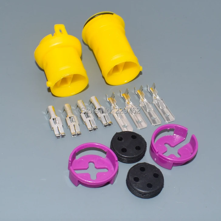 Shhworldsea 4-контактный штекер 6,3 мм для VW auto водонепроницаемый штекер разъем электрического кабеля 813972930 813972929 Изображение 1