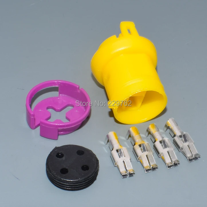 Shhworldsea 4-контактный штекер 6,3 мм для VW auto водонепроницаемый штекер разъем электрического кабеля 813972930 813972929 Изображение 5