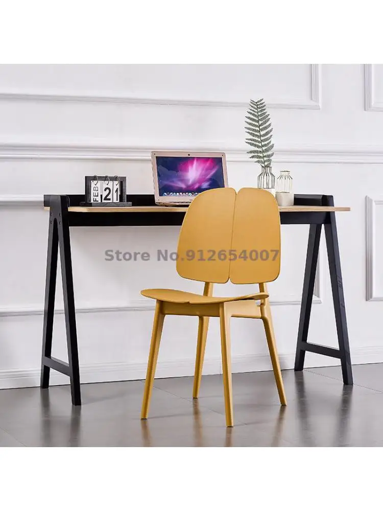 Домашний Современный Простой Обеденный стул Пластиковый стул с сетчатой спинкой в скандинавском стиле, Табурет с красной спинкой, Письменный стул, стул для отдыха, Стол для переговоров Изображение 1
