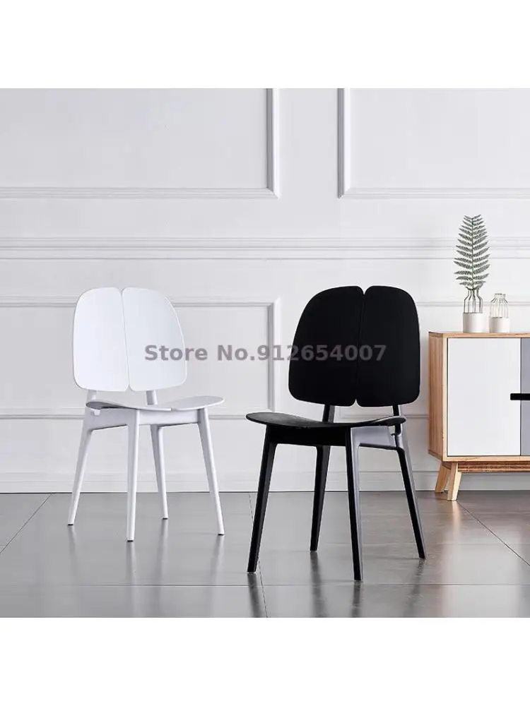 Домашний Современный Простой Обеденный стул Пластиковый стул с сетчатой спинкой в скандинавском стиле, Табурет с красной спинкой, Письменный стул, стул для отдыха, Стол для переговоров Изображение 3