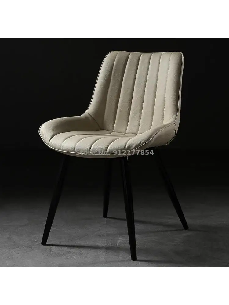 Обеденный стол и стул в скандинавском стиле, домашний табурет со спинкой, стул для макияжа, роскошный обеденный стул в индустриальном стиле, Кожаное кресло, письменный стол Изображение 0