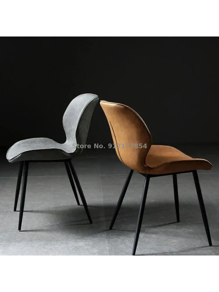 Обеденный стол и стул в скандинавском стиле, домашний табурет со спинкой, стул для макияжа, роскошный обеденный стул в индустриальном стиле, Кожаное кресло, письменный стол Изображение 2