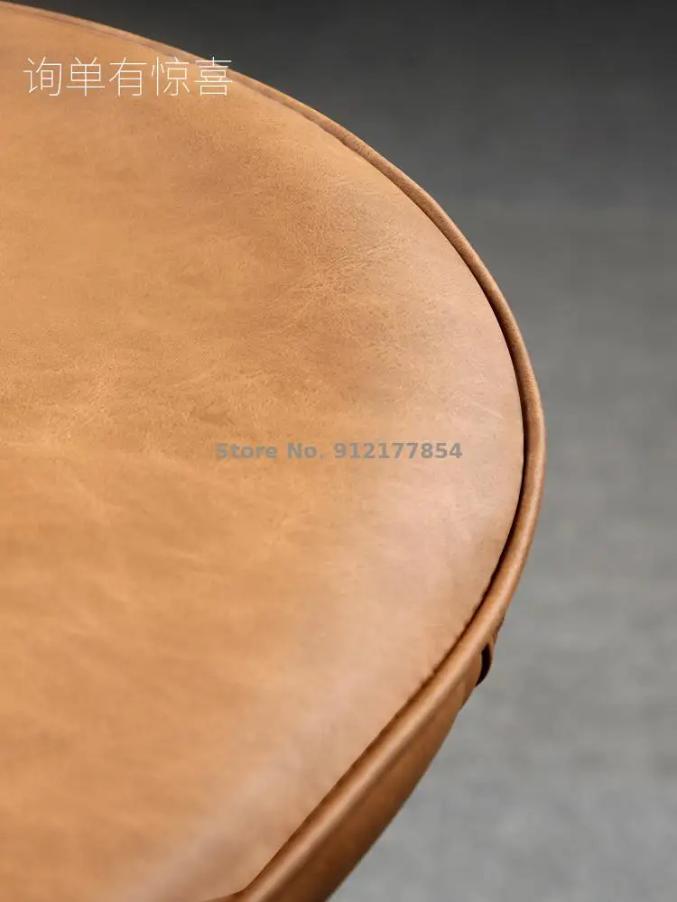 Обеденный стол и стул в скандинавском стиле, домашний табурет со спинкой, стул для макияжа, роскошный обеденный стул в индустриальном стиле, Кожаное кресло, письменный стол Изображение 3