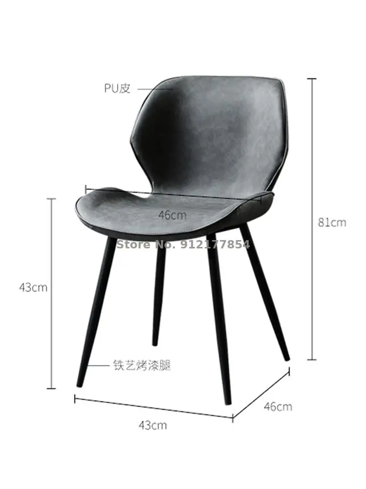 Обеденный стол и стул в скандинавском стиле, домашний табурет со спинкой, стул для макияжа, роскошный обеденный стул в индустриальном стиле, Кожаное кресло, письменный стол Изображение 4