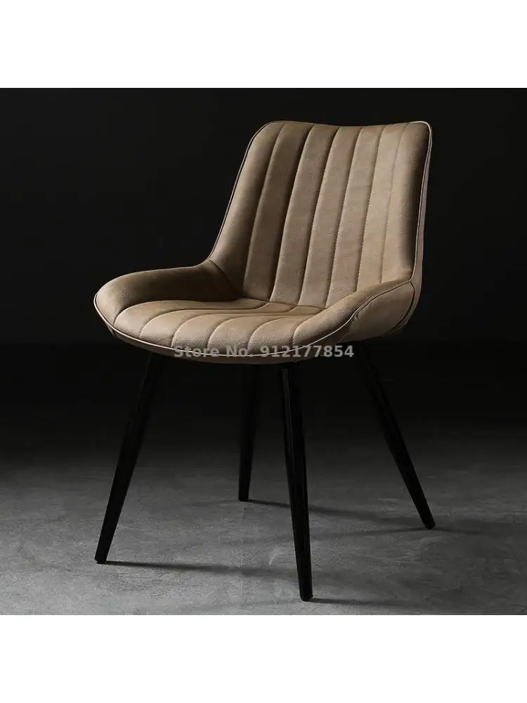 Обеденный стол и стул в скандинавском стиле, домашний табурет со спинкой, стул для макияжа, роскошный обеденный стул в индустриальном стиле, Кожаное кресло, письменный стол Изображение 5
