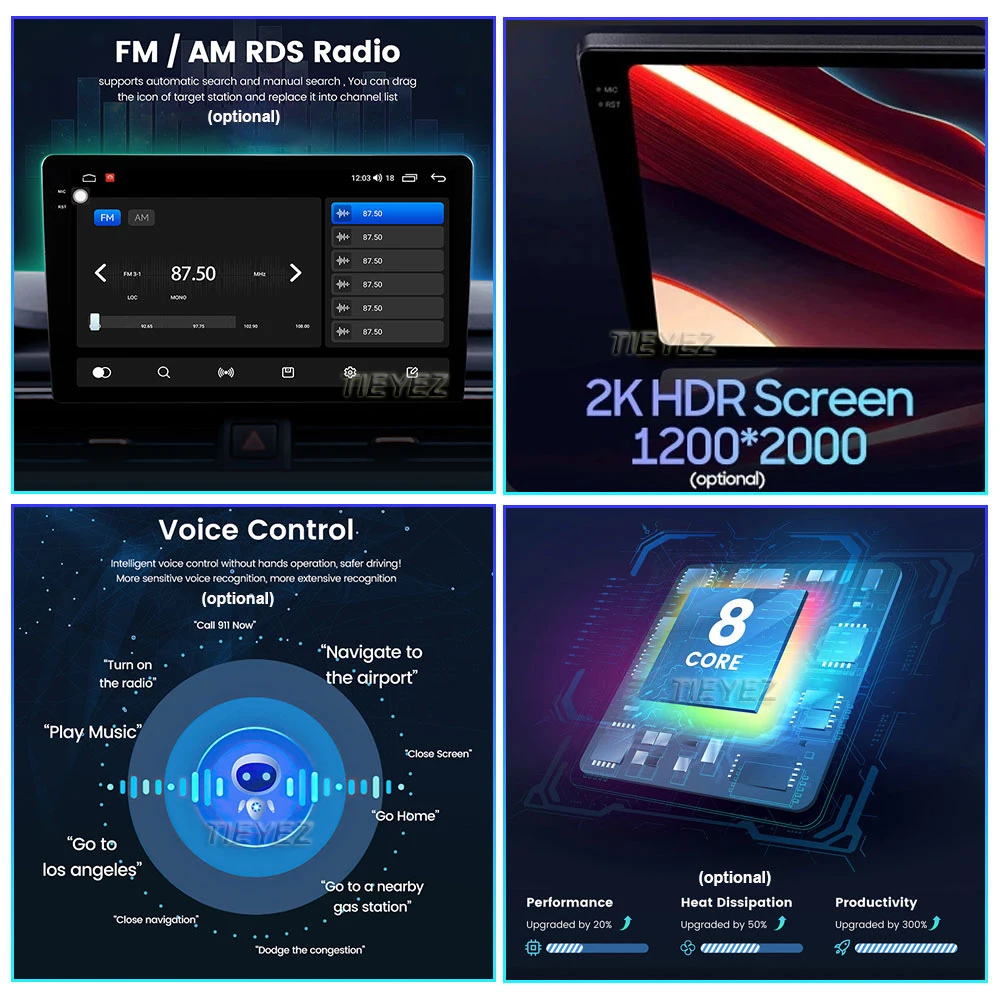 Android 13 для Lexus LS430 XF30 LS 430 2000 - 2004 2005 2006 Автомобильный мультимедийный плеер с сенсорным экраном, радио, GPS-навигация, головное устройство Изображение 3