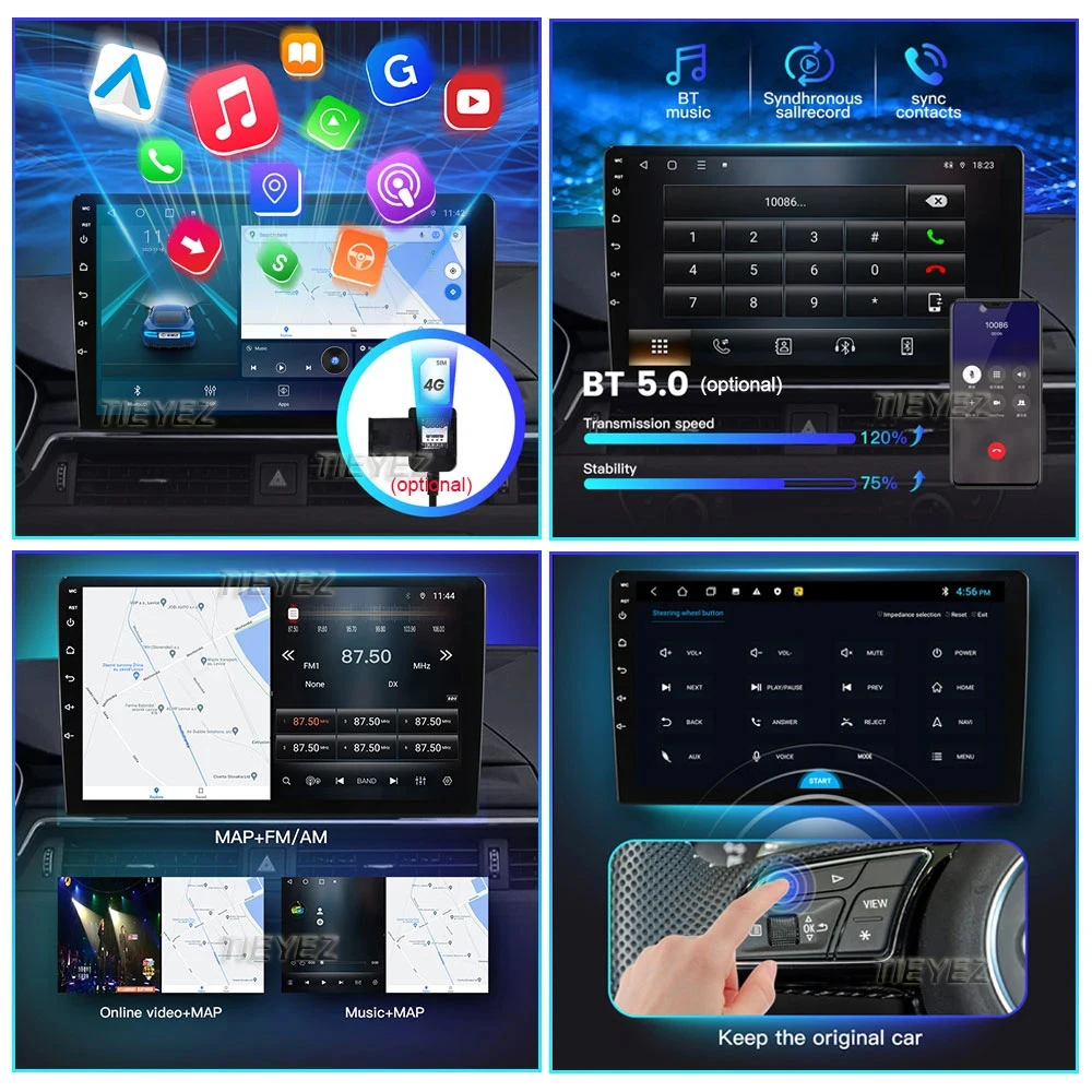 Android 13 для Lexus LS430 XF30 LS 430 2000 - 2004 2005 2006 Автомобильный мультимедийный плеер с сенсорным экраном, радио, GPS-навигация, головное устройство Изображение 4