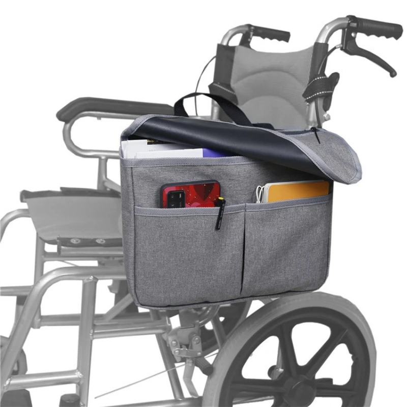 Сумка для переноски инвалидных колясок - подлокотник, чехол для роллеров, ходунков, инвалидных колясок и самокатов, толстый органайзер для путешествий Изображение 1