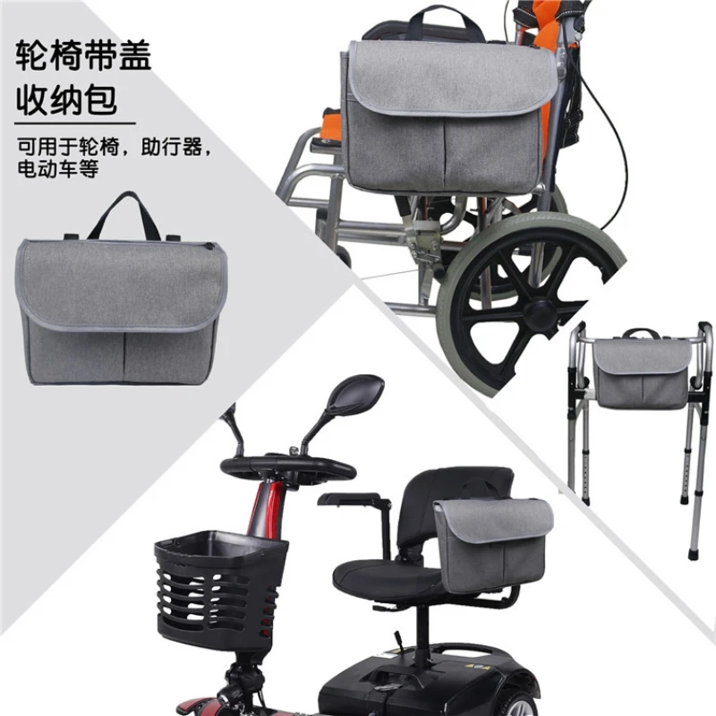 Сумка для переноски инвалидных колясок - подлокотник, чехол для роллеров, ходунков, инвалидных колясок и самокатов, толстый органайзер для путешествий Изображение 5