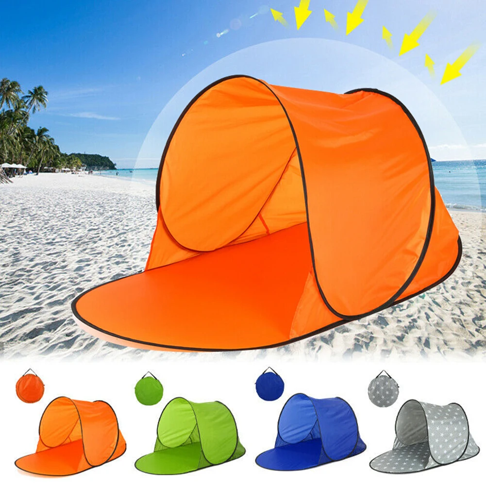 Складная пляжная палатка мгновенного действия, Солнцезащитная защитная палатка, навес для защиты от солнца, навес для рыбалки, пешего туризма, палатка для кемпинга Изображение 0