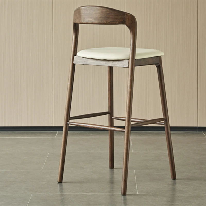 Высокие обеденные стулья в скандинавском стиле, Элегантный барный стул, Напольные стулья с акцентом в деревянном дизайне, Уличная мебель для балкона Sillas Para Comedor. Изображение 0