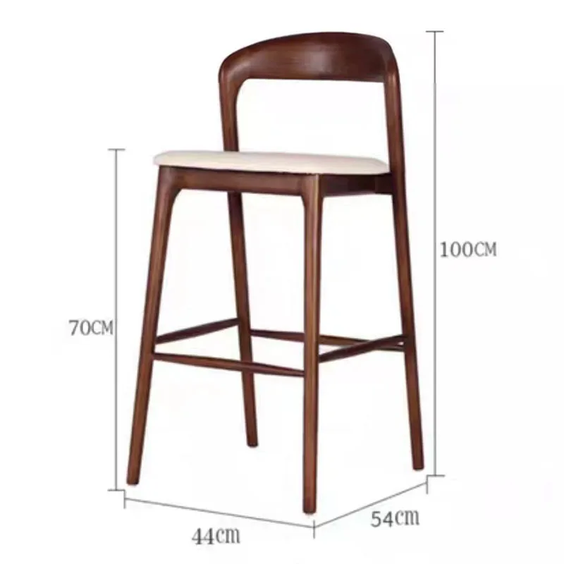 Высокие обеденные стулья в скандинавском стиле, Элегантный барный стул, Напольные стулья с акцентом в деревянном дизайне, Уличная мебель для балкона Sillas Para Comedor. Изображение 5