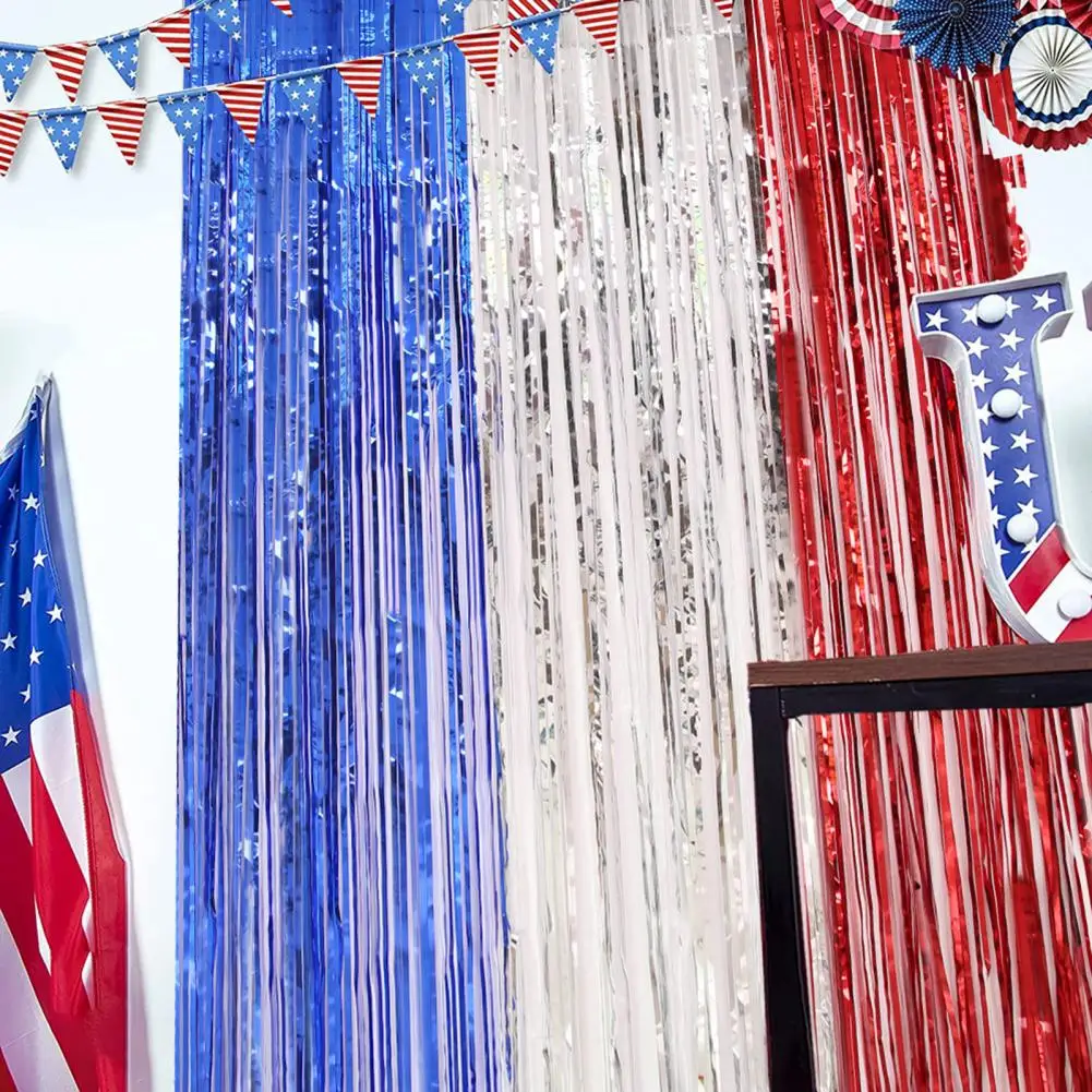 Уникальный декоративный занавес для празднования Дня независимости США, Дверная занавеска с защитой от выцветания, Антистатическая вечеринка 4 июля Изображение 4