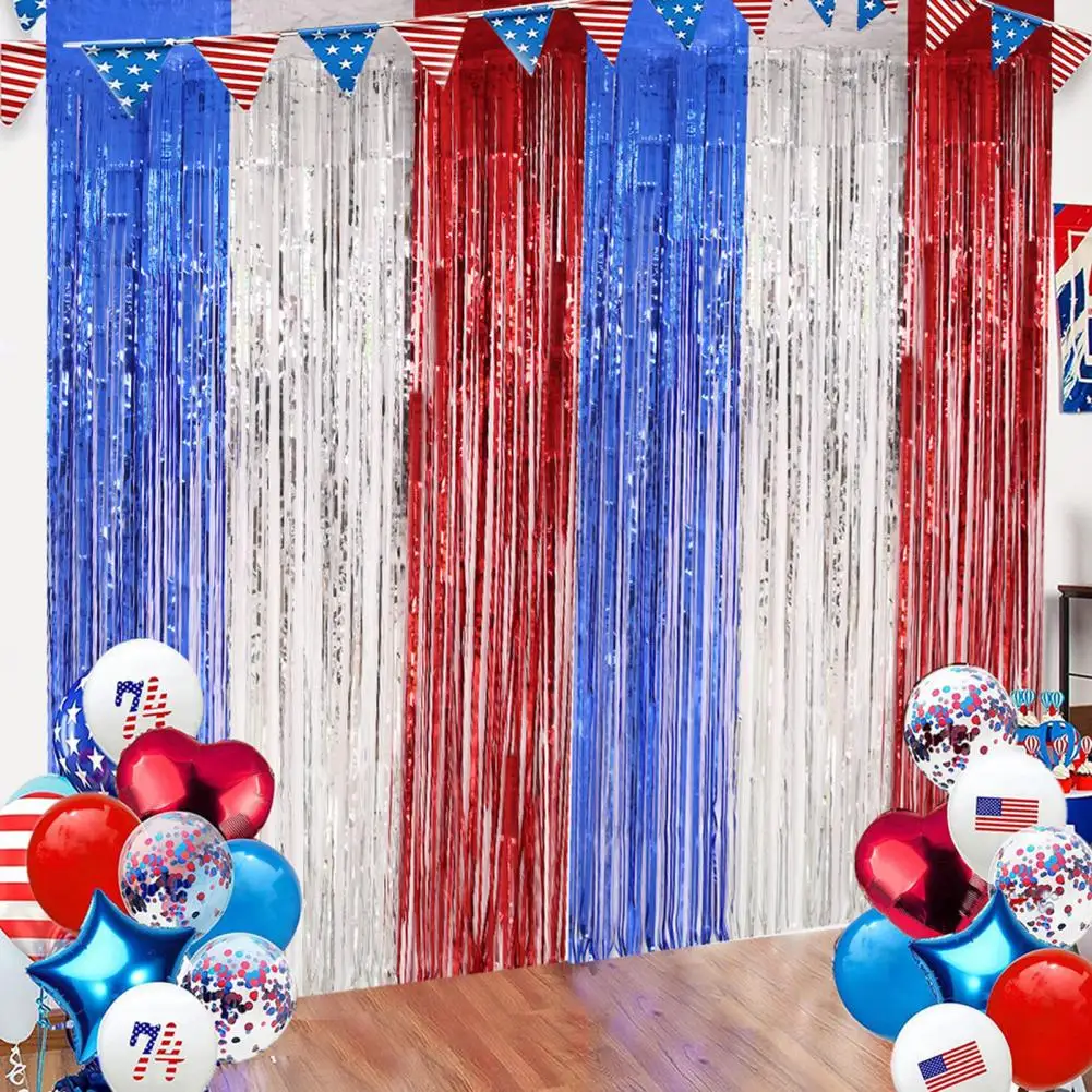 Уникальный декоративный занавес для празднования Дня независимости США, Дверная занавеска с защитой от выцветания, Антистатическая вечеринка 4 июля Изображение 5