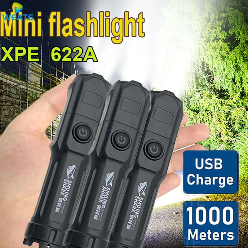Мощный светодиодный фонарик 100000 люмен, тактические фонари, перезаряжаемый USB 18650, водонепроницаемый светодиодный фонарик для рыбалки, охоты Изображение 0