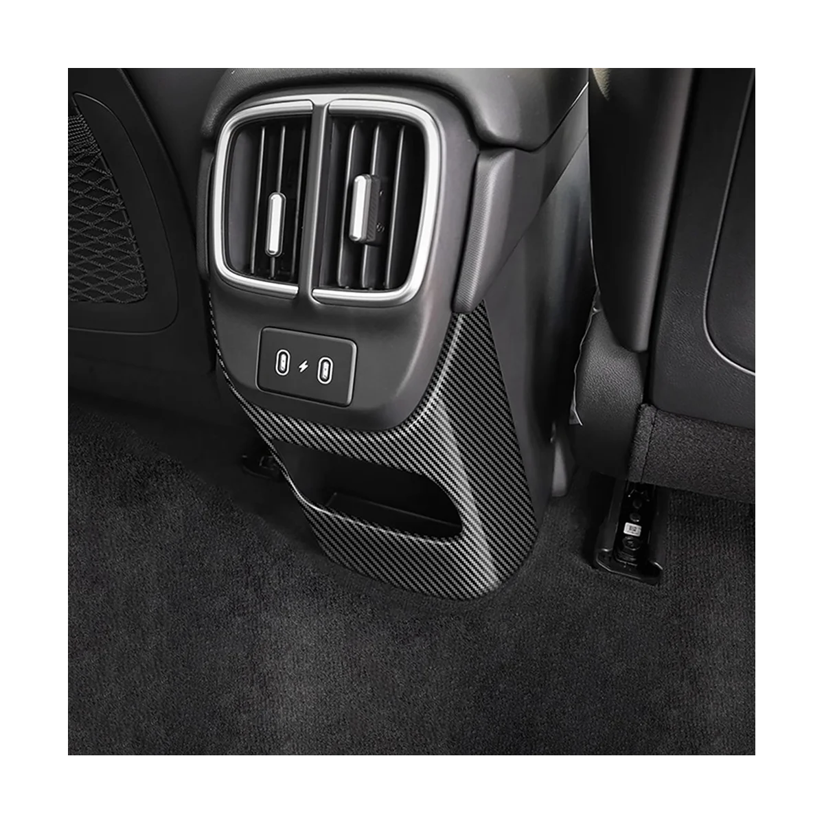Декоративные Аксессуары для автомобиля Кондиционер Задняя Вентиляционная панель для выпуска воздуха Накладка для Hyundai IONIQ 6 2022-2023 Изображение 1