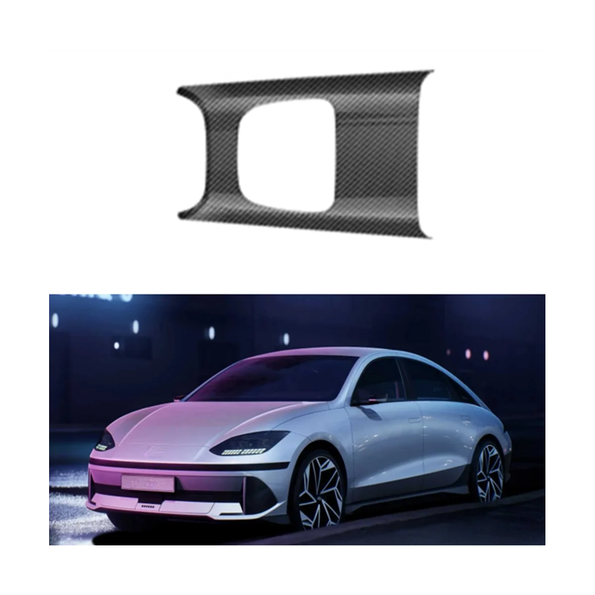 Декоративные Аксессуары для автомобиля Кондиционер Задняя Вентиляционная панель для выпуска воздуха Накладка для Hyundai IONIQ 6 2022-2023 Изображение 5