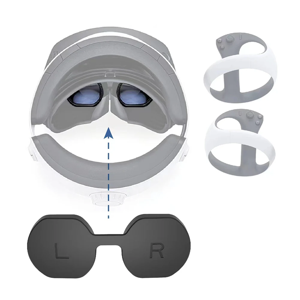 Силиконовые защитные чехлы для очков, моющаяся защитная крышка объектива, защита от царапин, защита от пыли, легкий вес для шлема PS VR2 Изображение 4