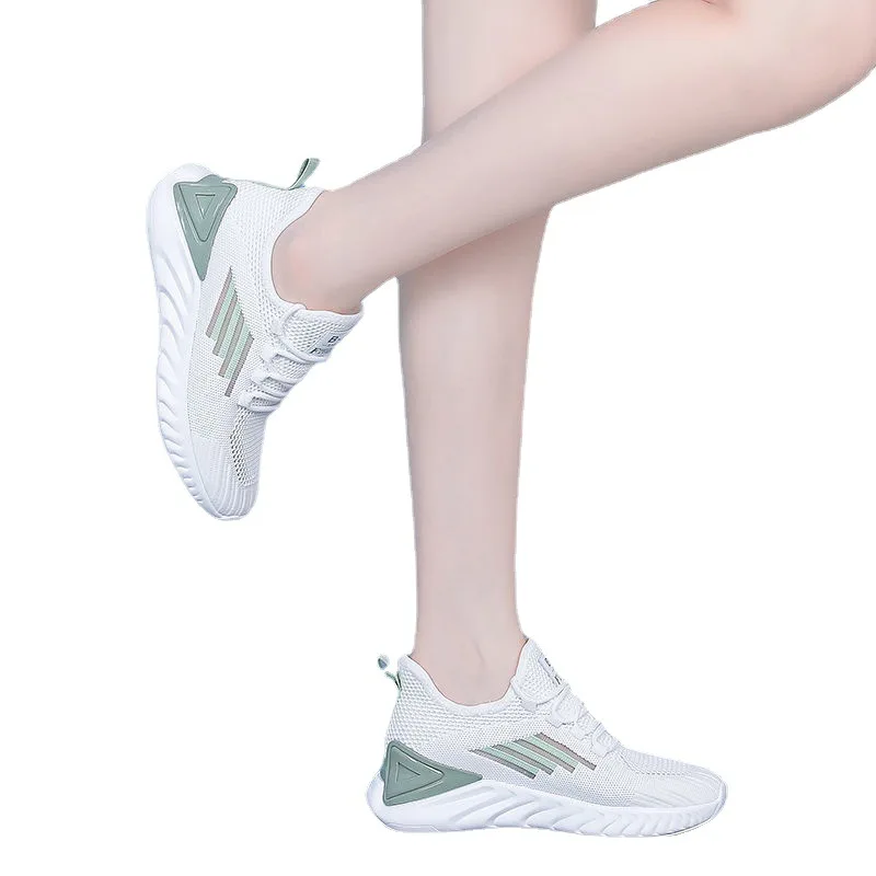 Новые женские кроссовки, универсальная повседневная обувь с дышащей сеткой, модная удобная вулканизированная обувь на платформе, Tenis Fashion Feminino Изображение 4