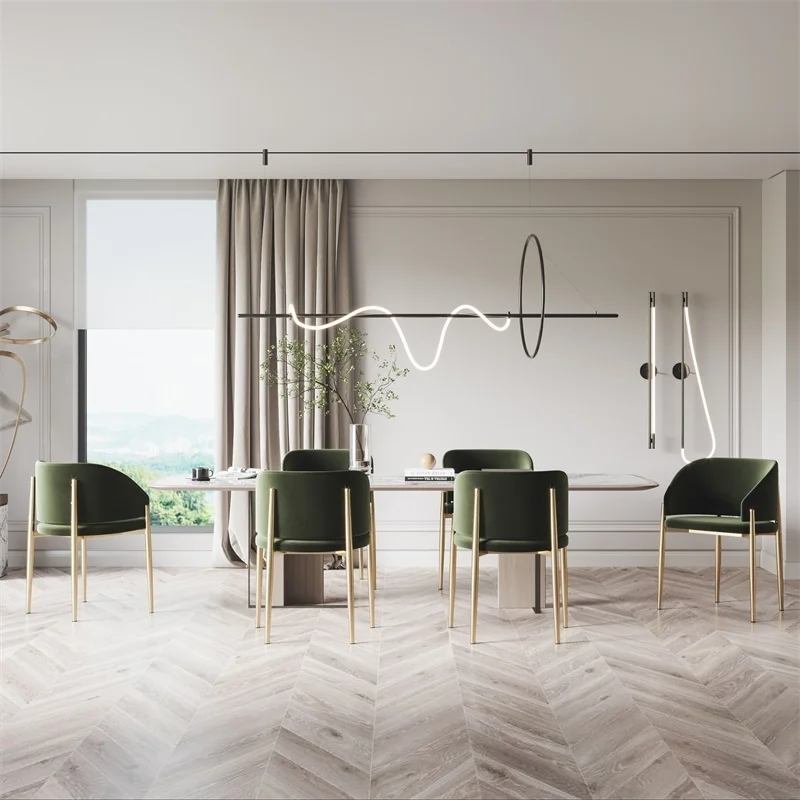 Дизайнерское кресло Nordic Individual, Современные Роскошные Мягкие стулья для столовой, Салонный стиль, Сменная кухонная мебель Silla CC50CY Изображение 1