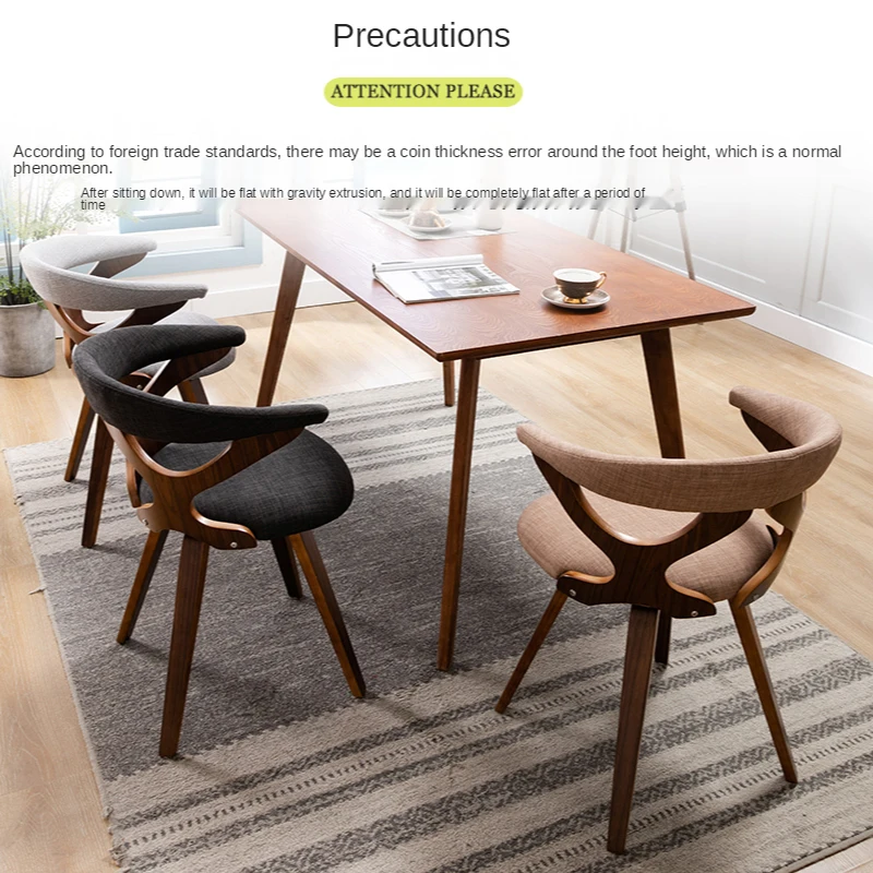 бытовой обеденный стул accent Nordic wood, поворотный Офисный компьютерный стул, гостиничное кафе, мебель silla cocina для кухни HY Изображение 1