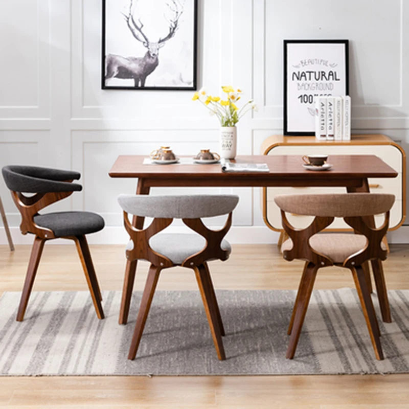 бытовой обеденный стул accent Nordic wood, поворотный Офисный компьютерный стул, гостиничное кафе, мебель silla cocina для кухни HY Изображение 2