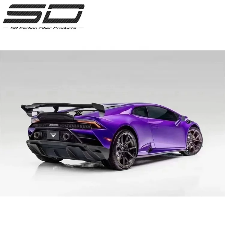 Задний Спойлер из сухого углеродного волокна Vor STO Style для крыла Lamborghini Huracan EVO GT Изображение 2