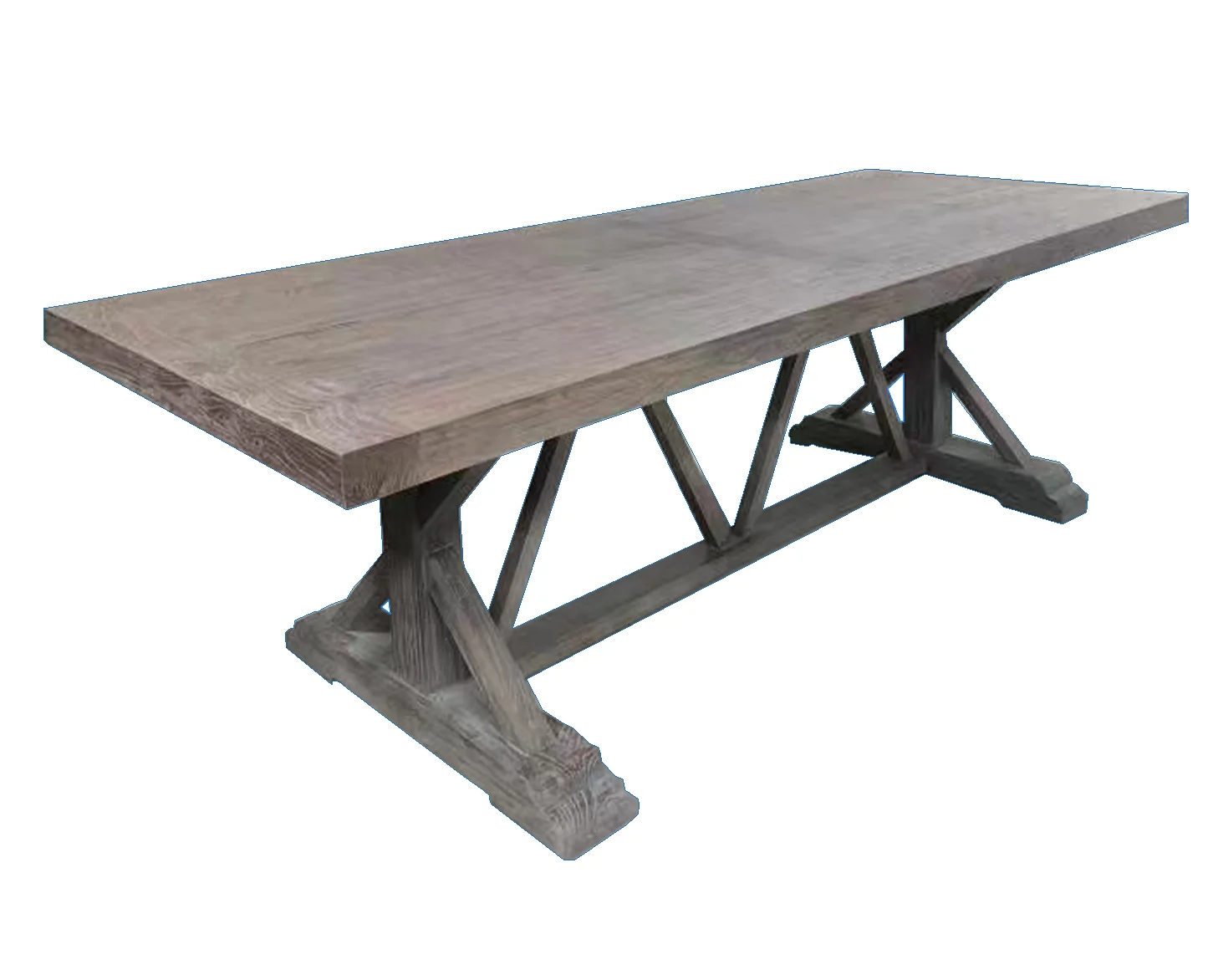 Американская деревенская домашняя мебель из массива восстановленного дерева квадратный 8-местный обеденный стол высокого класса для ужина Изображение 1
