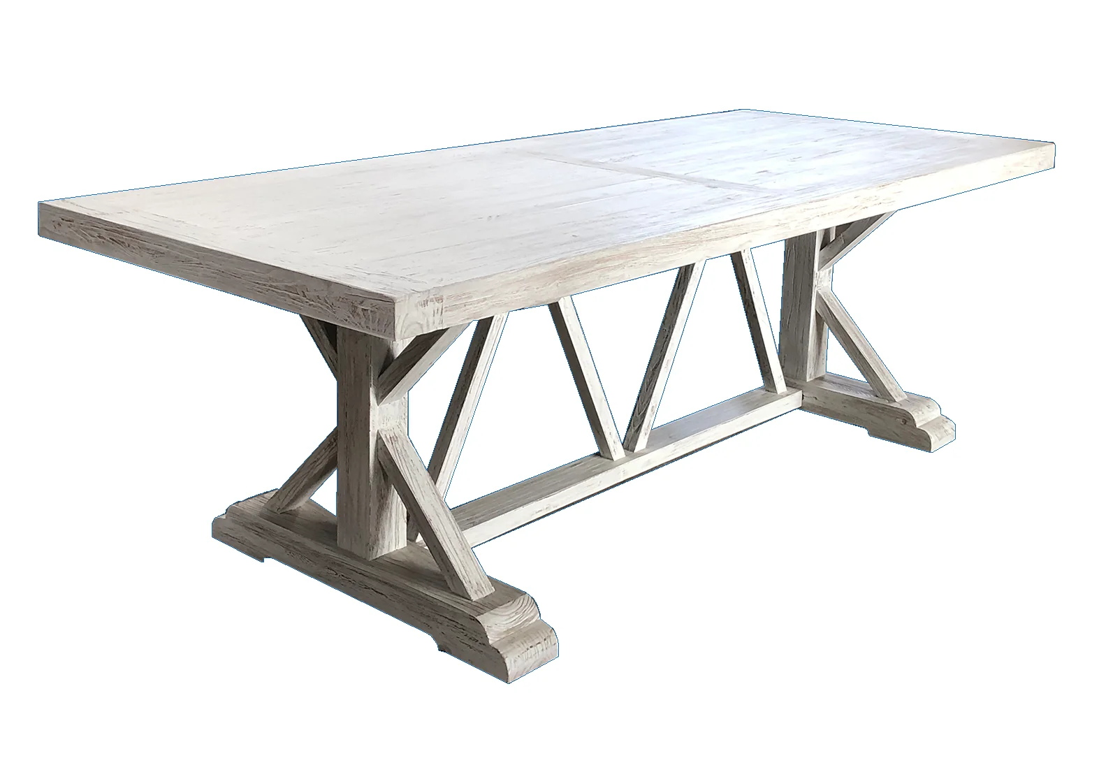 Американская деревенская домашняя мебель из массива восстановленного дерева квадратный 8-местный обеденный стол высокого класса для ужина Изображение 2