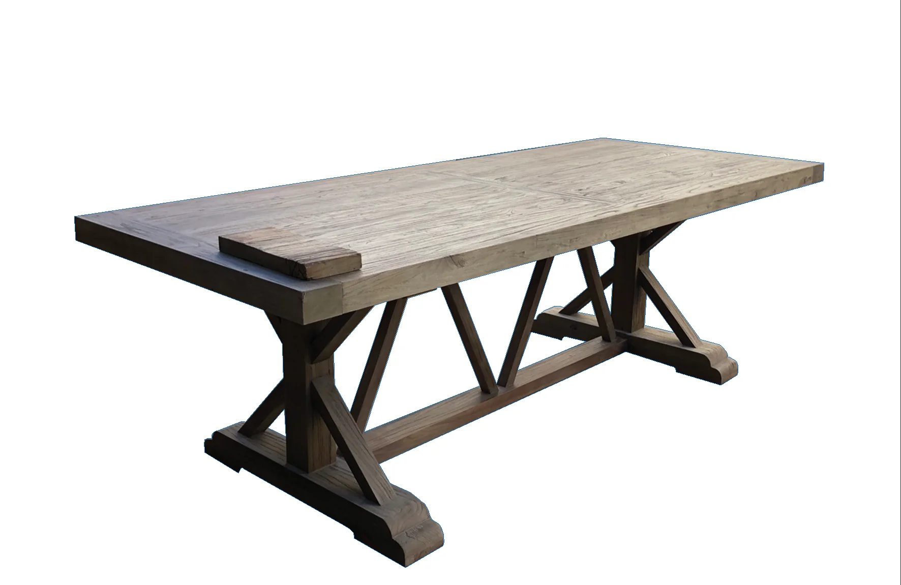 Американская деревенская домашняя мебель из массива восстановленного дерева квадратный 8-местный обеденный стол высокого класса для ужина Изображение 3