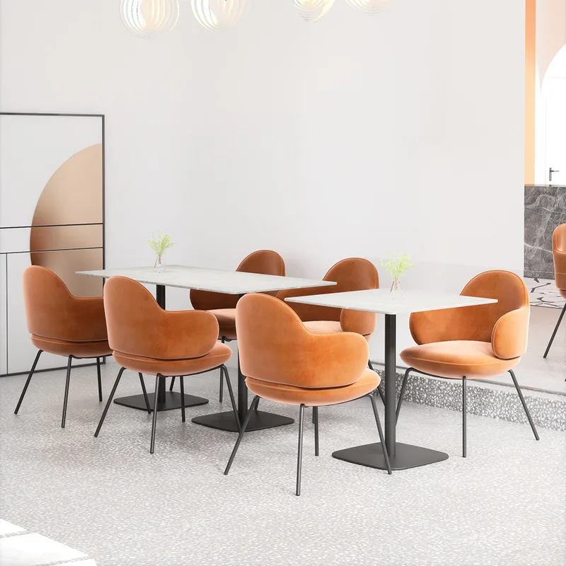 Сочетание Netizen Leisure Cafe Чужеродный Современный роскошный обеденный стул для креативных переговоров Изображение 1