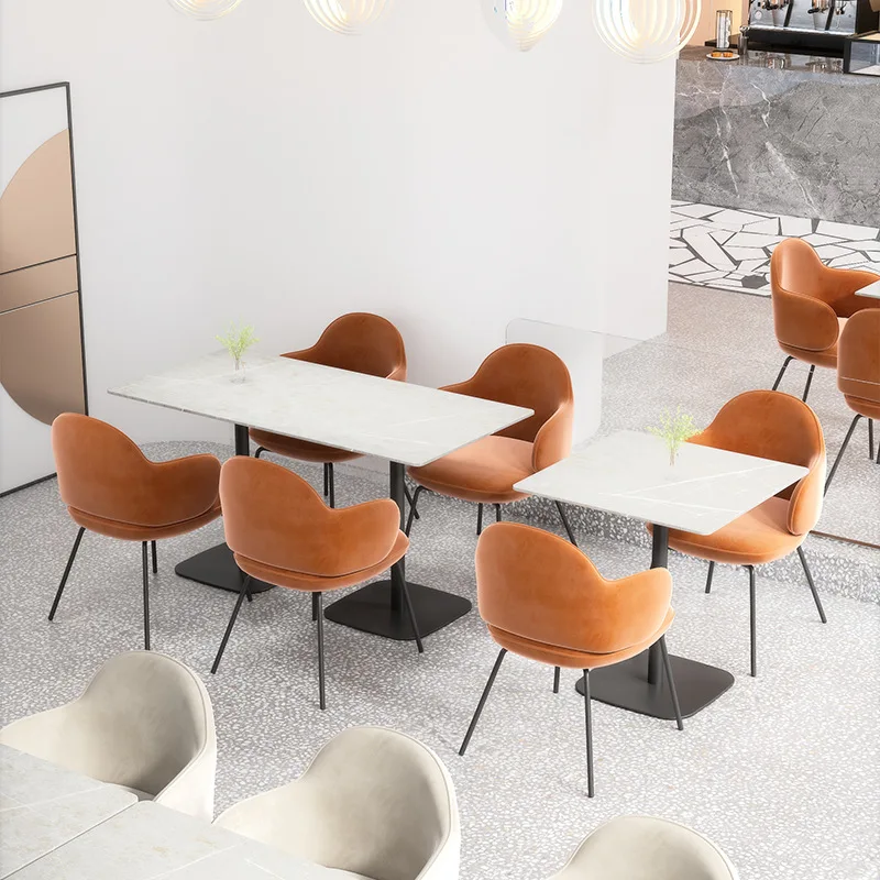 Сочетание Netizen Leisure Cafe Чужеродный Современный роскошный обеденный стул для креативных переговоров Изображение 2