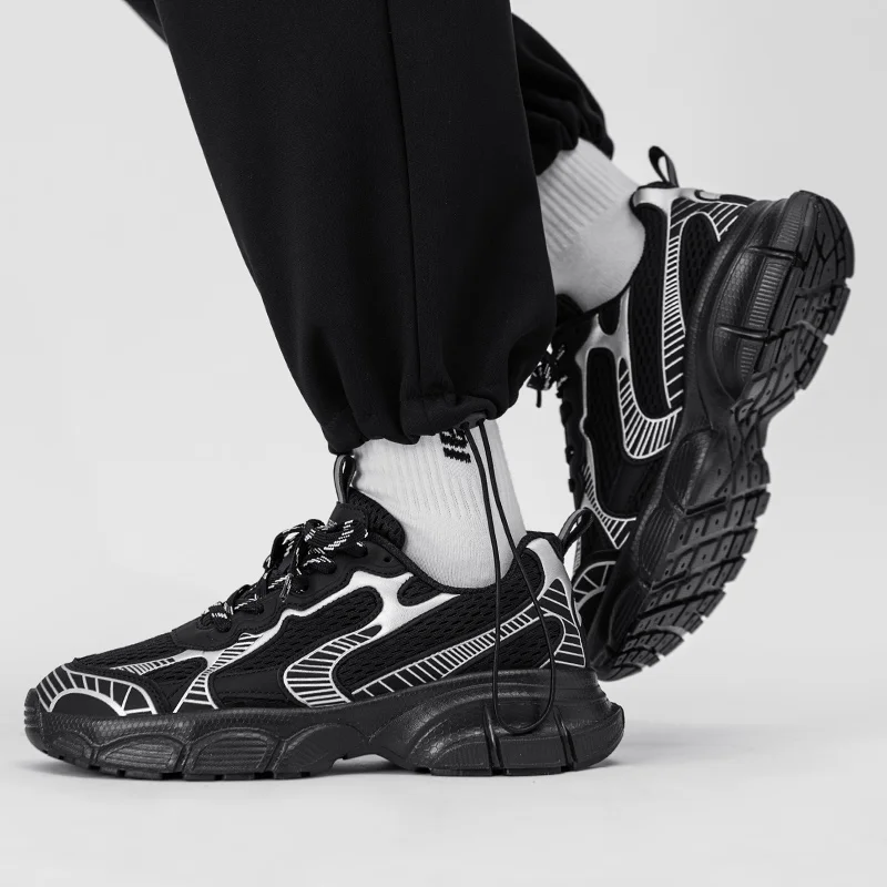 2023 Новая дизайнерская мужская обувь Old Daddy Модная спортивная обувь на шнуровке на платформе для активного отдыха Повседневные сетчатые кроссовки на плоской подошве Tenis Masculino Изображение 5